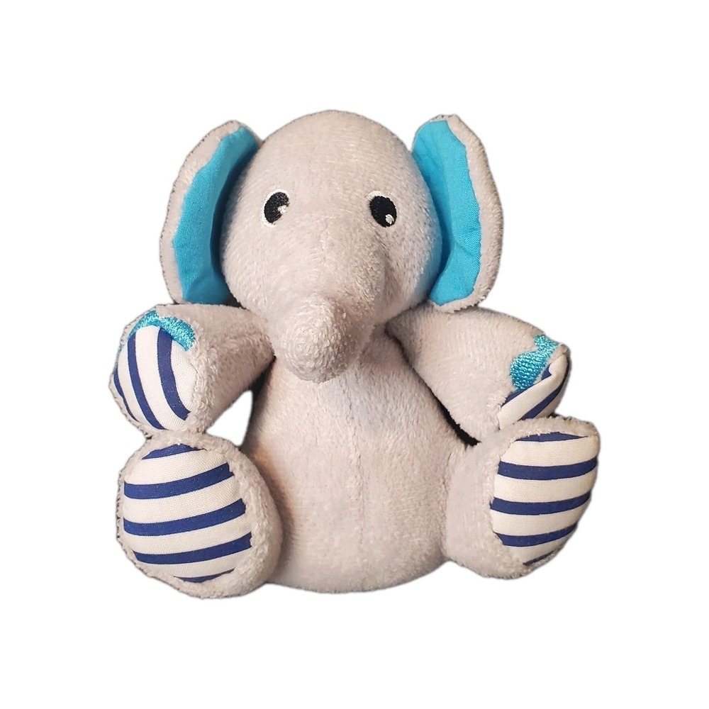 Garanimals Mini Elephant 4.5" Bean Bottom Plush Stuffed Animal, Striped Feet